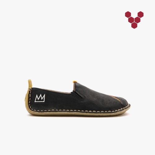 Vivobarefoot Ababa Basquiat Svart Slip On Sko Barn [7-WOBS]